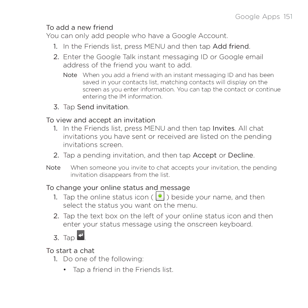 HTC PB00100 user manual Google Apps  